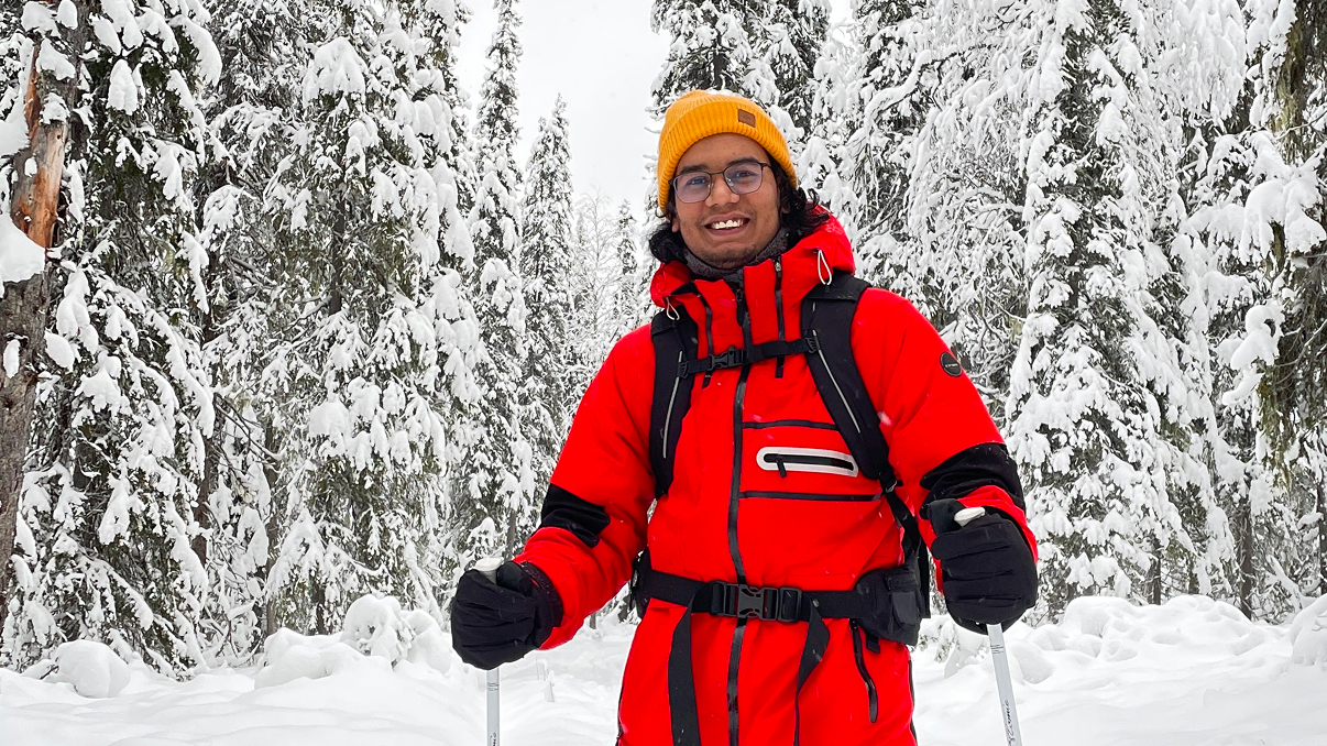Winter hiking in Lapland
